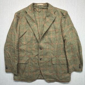 Proper Cloth Sport Coat Mens 44 Short Shetland Wool Tweed Brown Blazer